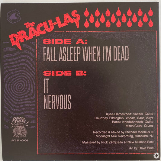 Vinyl record cover with text and logo on a white background